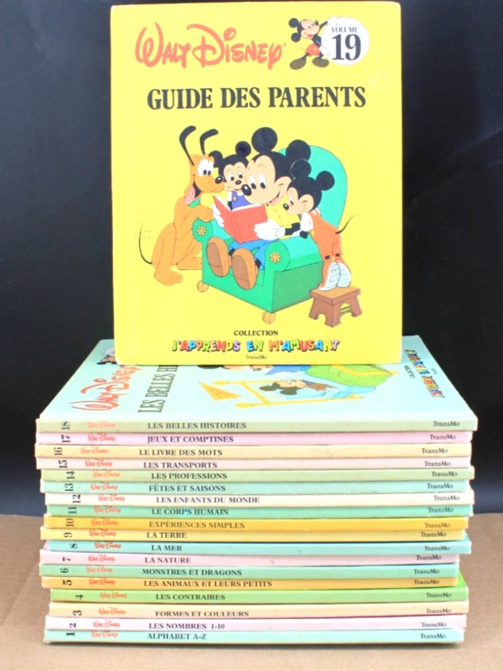lot 19 livres Books - Disney J'apprends En M'amusant Complete Set French